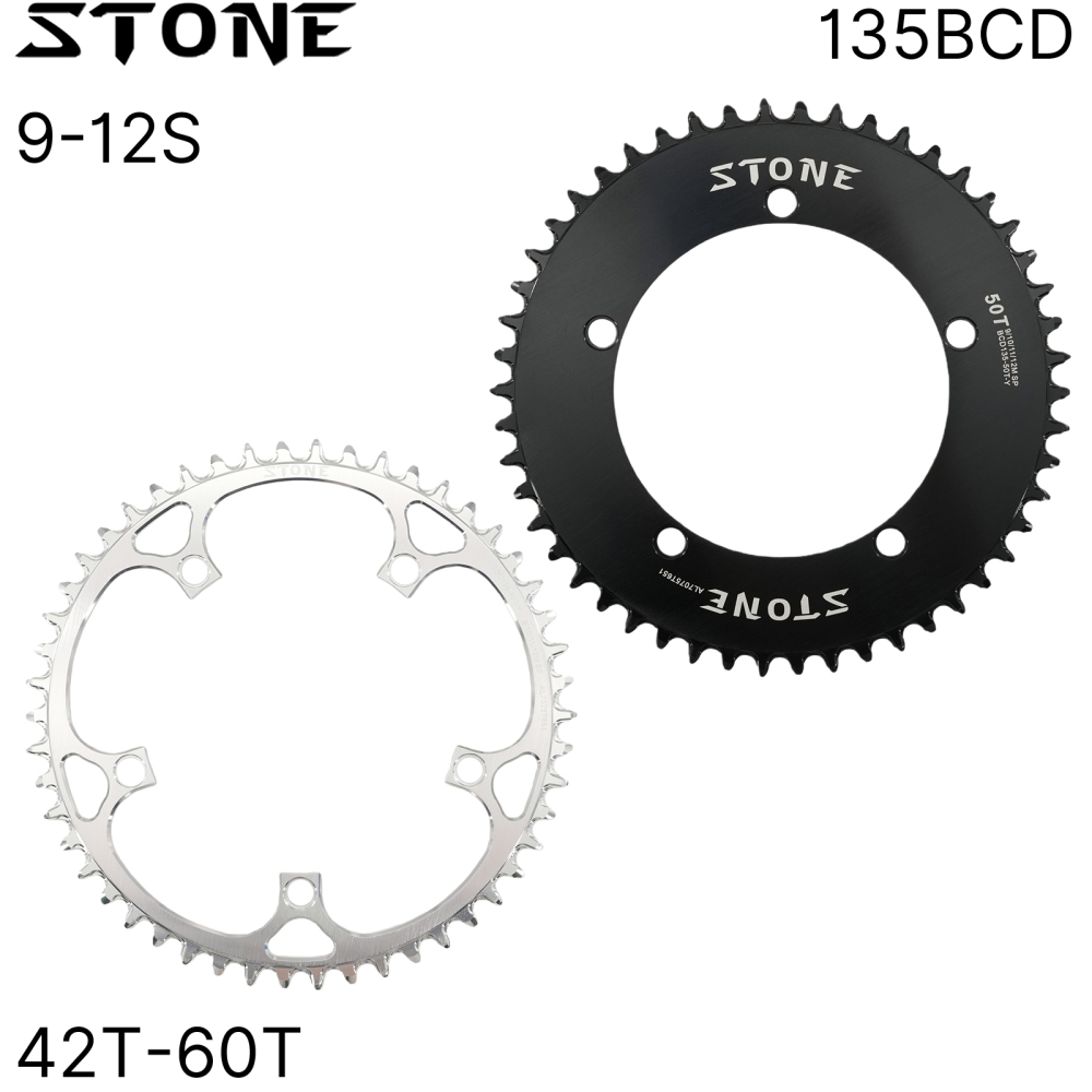 Stone 135BCD Chainring Round Narrow Wide 42 44 46 48 52 54 56T 58 60T tooth Road MTB Bike ChainWheel 9 10 11 12s speed hollow aero