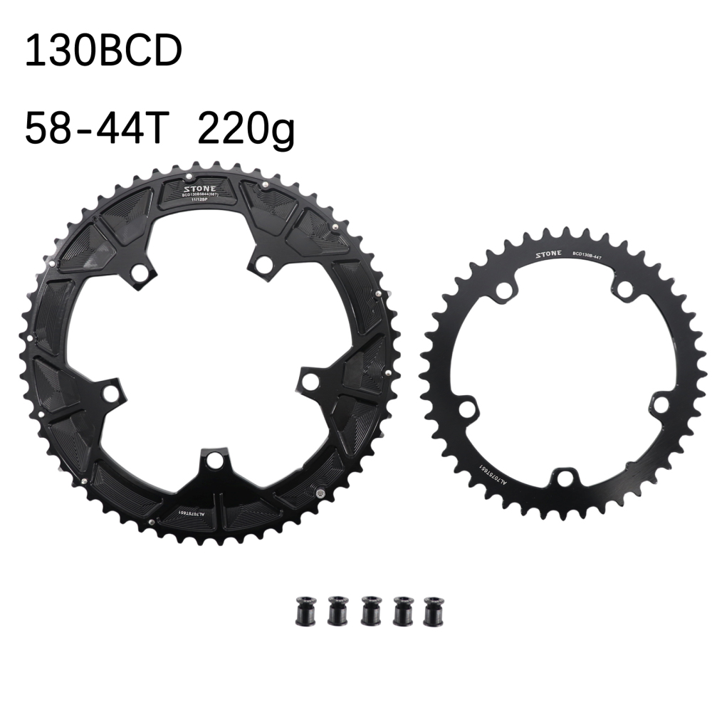 Stone 130bcd Round Double Chainring for Shimano 11s 12s Road Bike Folding Bike for Sram 11 Speed 58-44T 56-42T 55-40T 54-40T 53-39T