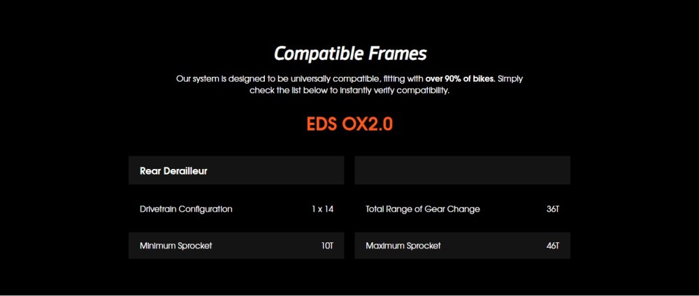 WHEELTOP EDS OX2.0 Wireless Electronic Shifter/Derailleur(Mountain Bike)