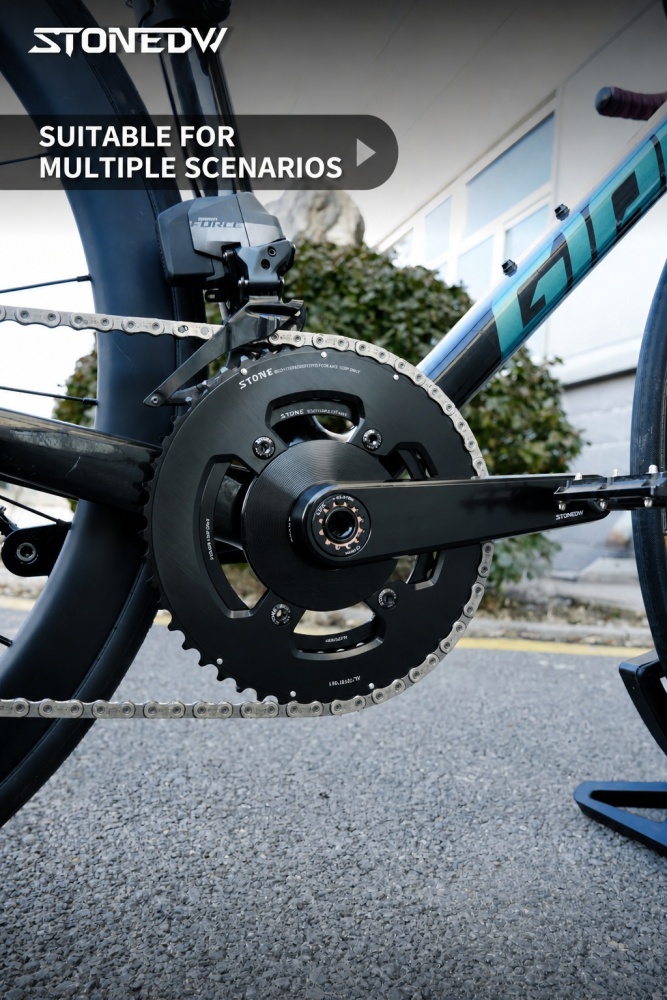 Stone 110bcd Double Bike Chainring aero hollow for Sram AXS Flattop 12 13 Speed for Shimano Sigeyi Magene QUARQ R7000 R7100 R8000 R8100 R9100 R9200 4700 5800 6800 9000