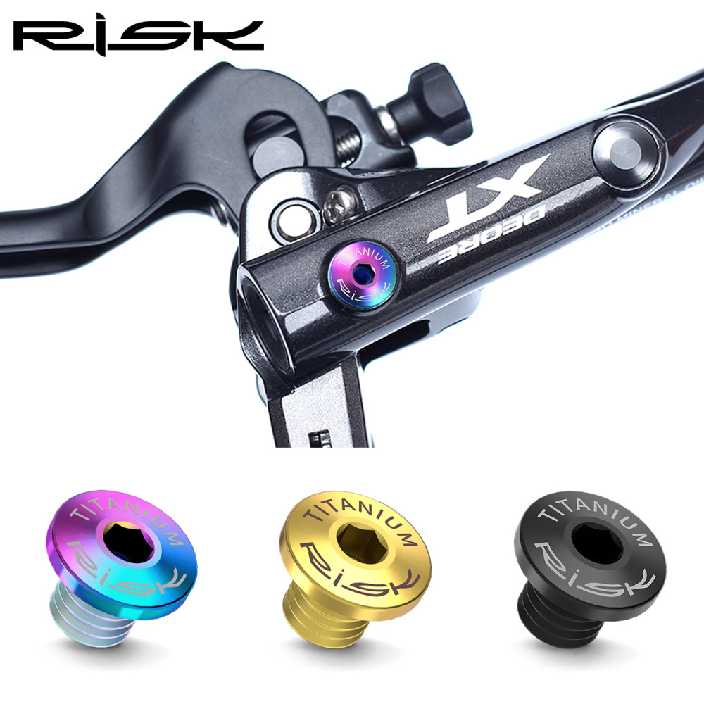 RISK Titanium Alloy Brake Lever Lid Screws for Oil Disc Brake Fluid Filling Hole XT XTR M615 M675 M785 M8000