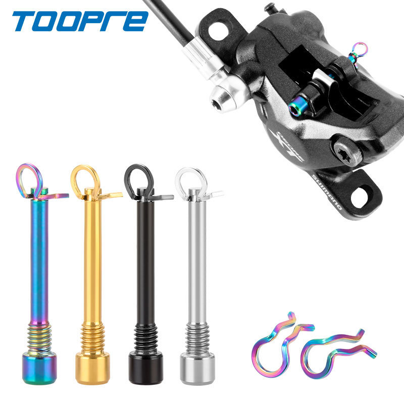 TOORPE Mountain Bike Titanium Alloy Oil Disc Pin XT XTR Disc Brake Rotor Screw Fixing Clip Spring