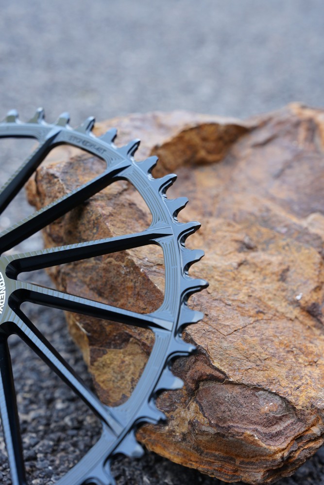 STONE SRAM 8-Bolt Direct Mount Round Narrow Wide Chainring hollow 38T–58T, 4mm Offset, AXS / Non-AXS Tooth Profile flattop