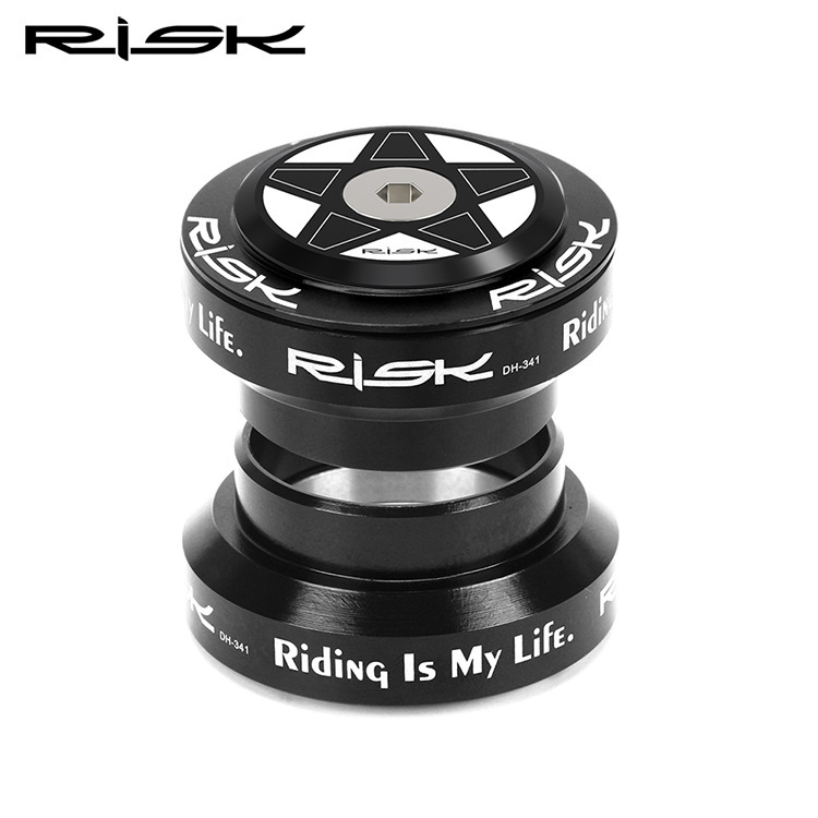 RISK 34mm Straight Tube Headset Bearings Road/Fixed Gear Bike 28.6mm External Headset Fork Assembly