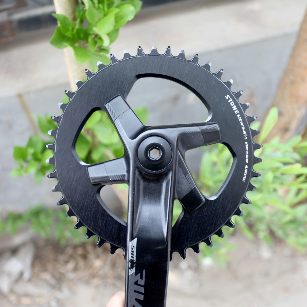 Stone Round Chainring 107BCD for Sram Rival Crankset 107 Bcd Road Bike 34 36 40 42 44 46 48 50 52 54 56 58 60T axs flattop