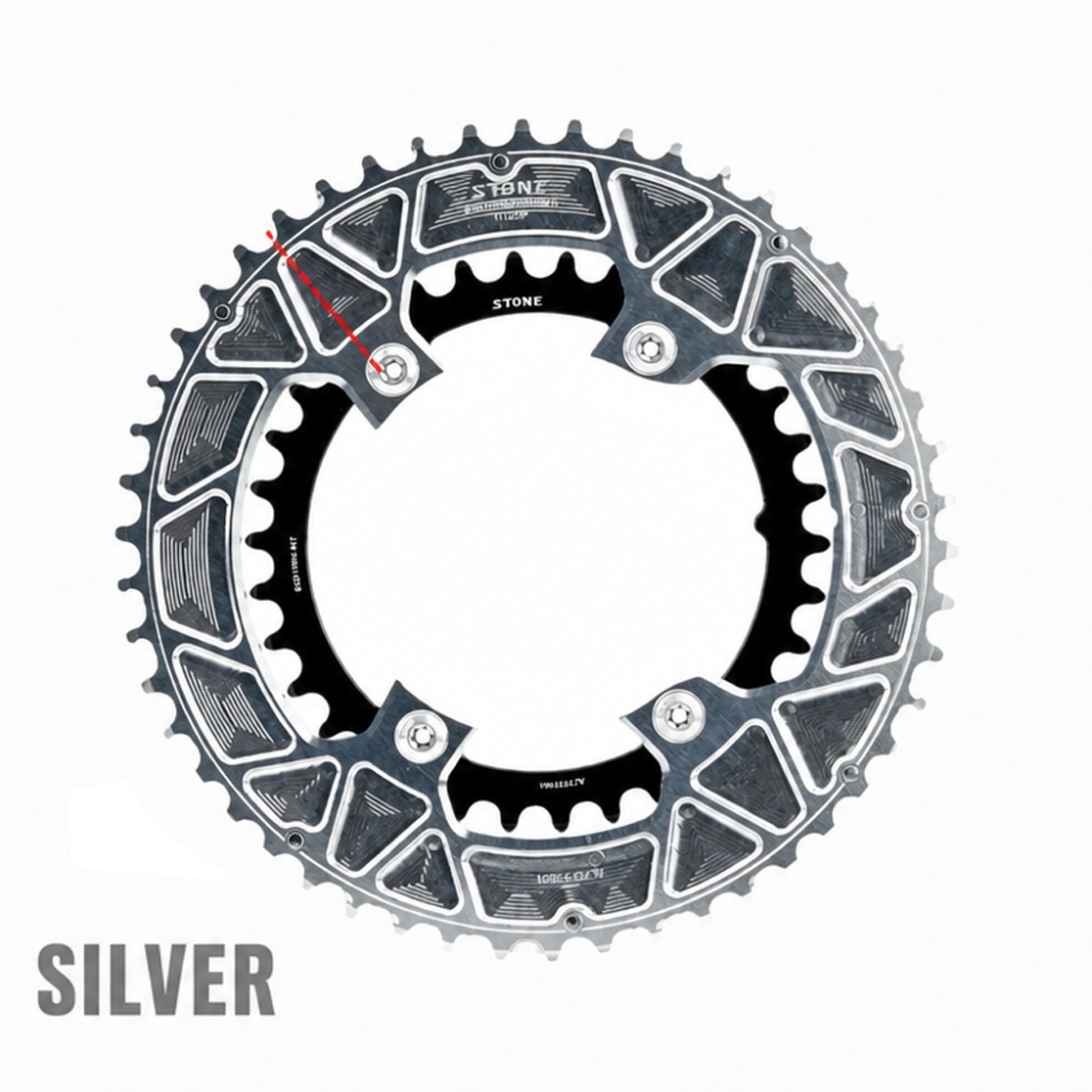Stone 110bcd Round Double Chainring for Shimano 105 R7100 UT R8100 DA R9200 Di2 Road Bike 58 56 55 54 52 53 52 50 48 46 42 40 39 36 34 32T