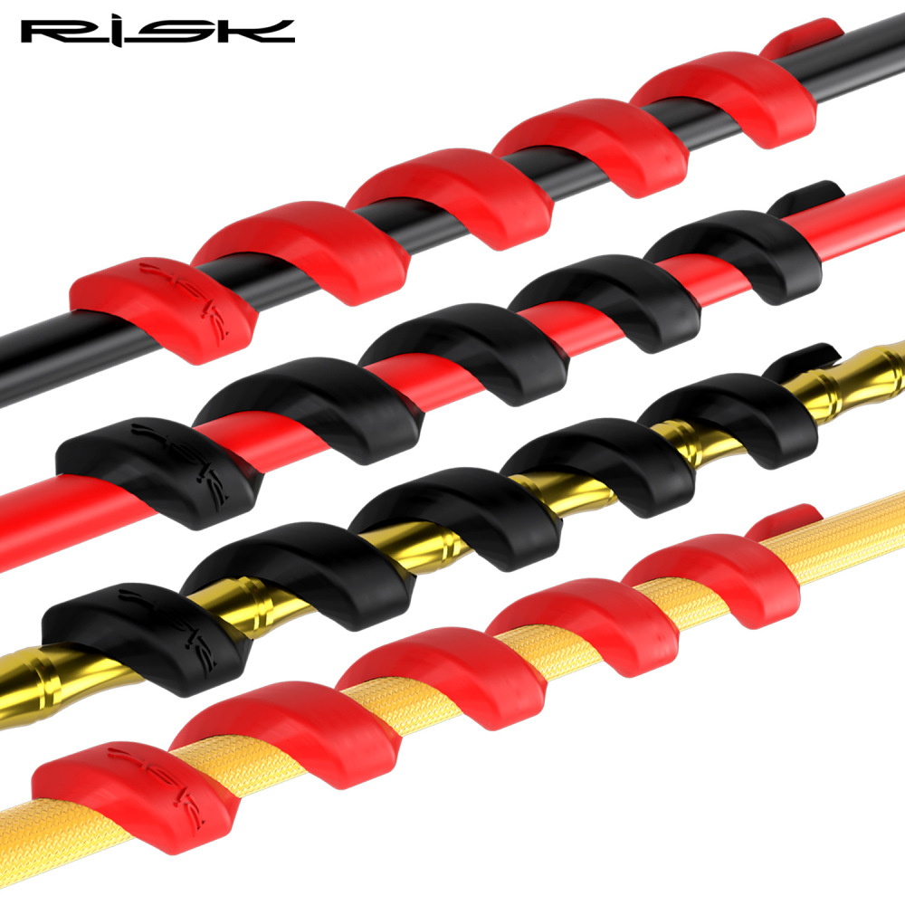 RISK Mountain/Road Bike Frame Protection Sleeve Open Spiral Cable Sleeve Anti-scratch Accessories