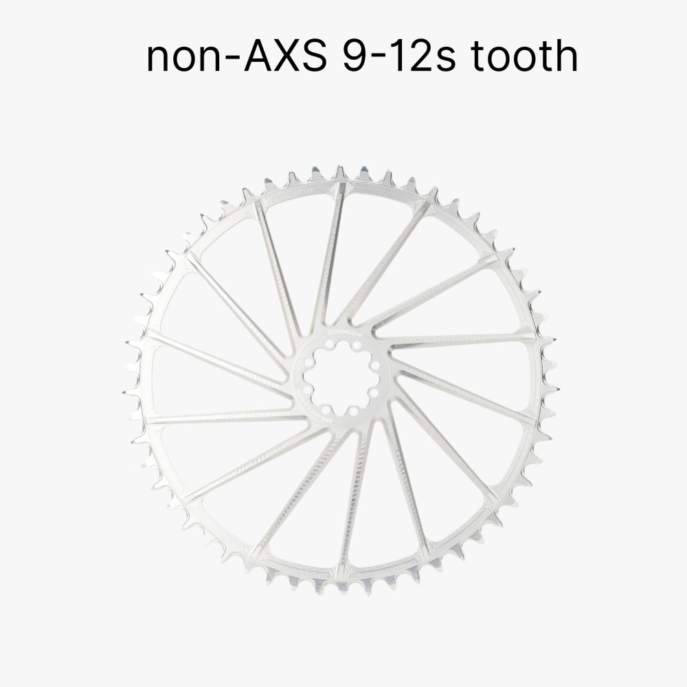 STONE SRAM 8-Bolt Direct Mount Round Narrow Wide Chainring 38T–58T, 4mm Offset, AXS / Non-AXS Tooth Profile flattop
