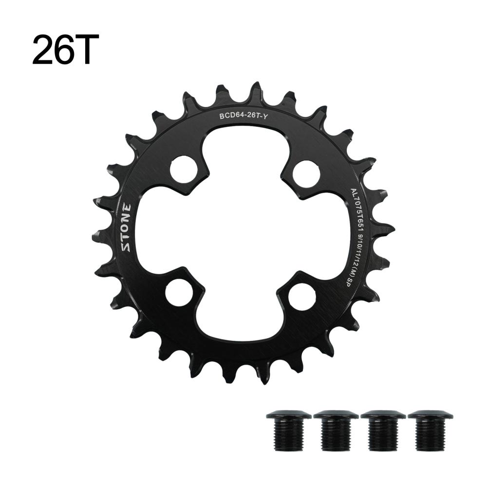 Stone Chainring 64BCD Oval Round for Shimano XT M780 M785 BMX 22T 24T 26T 28T MTB Bike 64 BCD Chainwheel ToothPlate