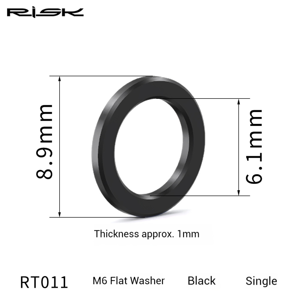 RISK Titanium Alloy M5/6mm Screw Washers Gold and Colored Flat Washers for Mountain Bikes