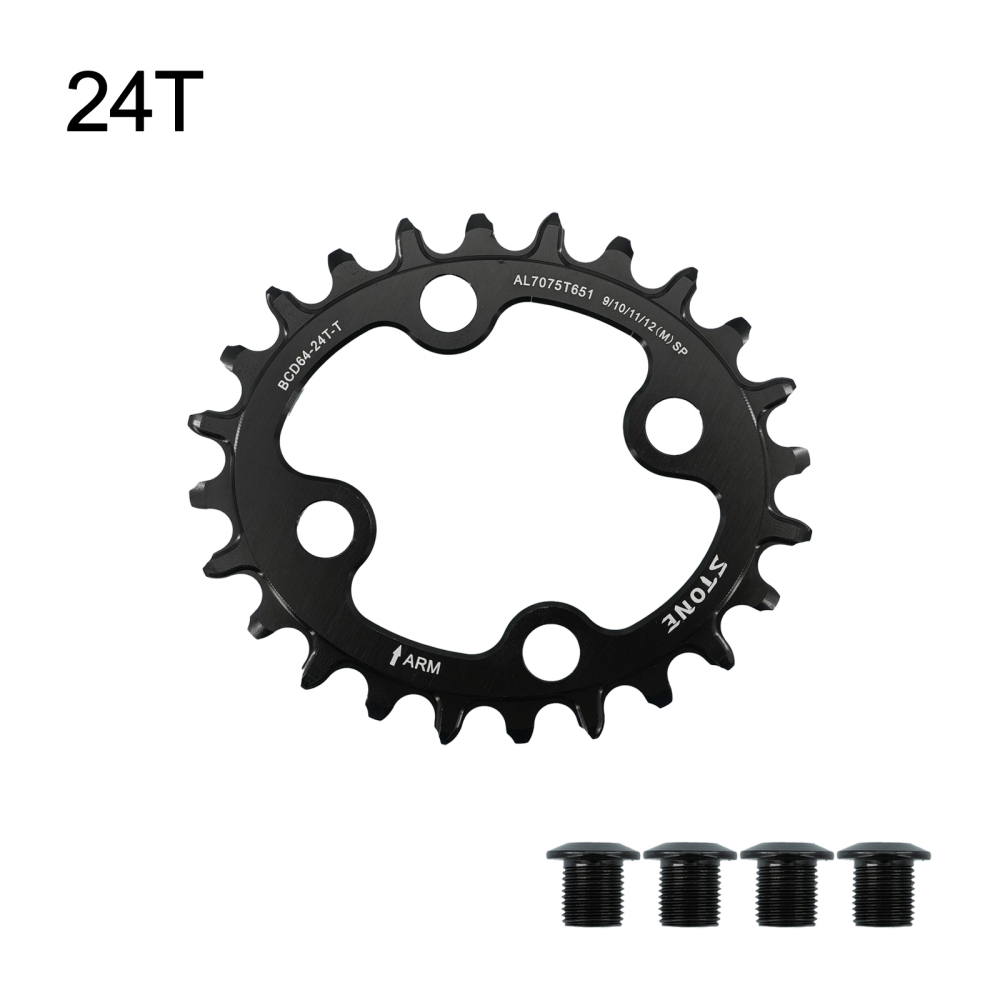 Stone Chainring 64BCD Oval Round for Shimano XT M780 M785 BMX 22T 24T 26T 28T MTB Bike 64 BCD Chainwheel ToothPlate