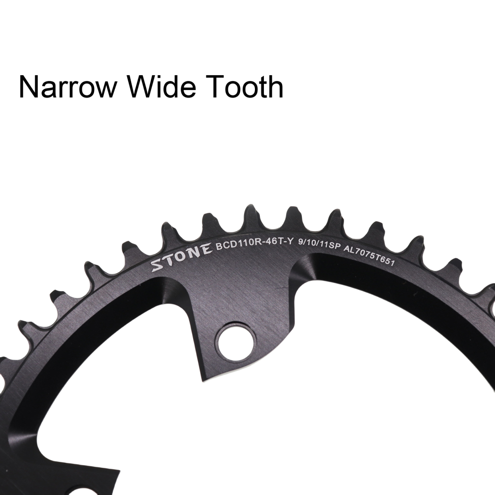 Stone Round Chainring 110 BCD for Shimano 105 R7000 R8000 R9100 110bcd 34T 40 46T 48 50T 54 56 58T 60 Road Bike 12s 12 speed ULTEGRA DURA-ACE