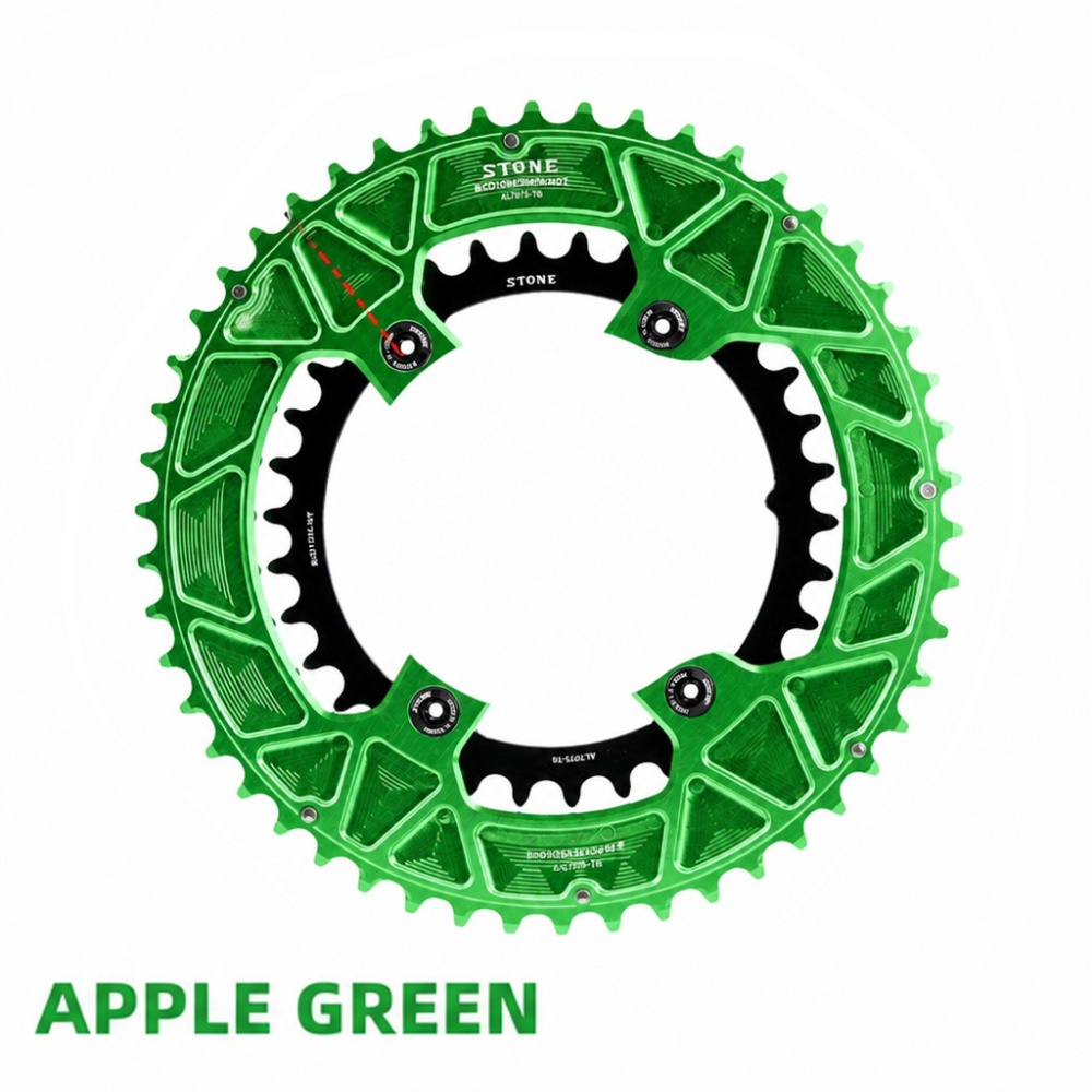 Stone 110bcd Round Double Chainring for Shimano 105 R7100 UT R8100 DA R9200 Di2 Road Bike 58 56 55 54 52 53 52 50 48 46 42 40 39 36 34 32T