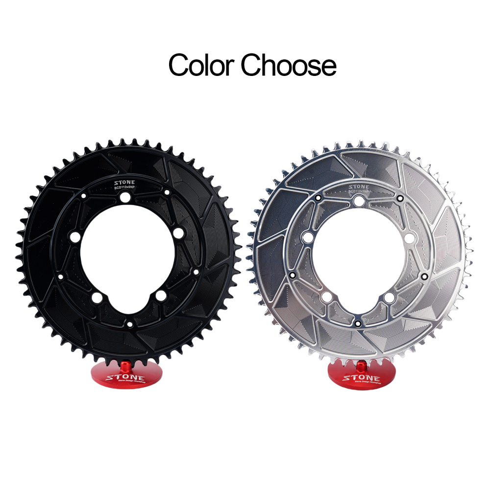 Stone 110bcd Round Chainring 4MM Offset Aero for Force Red Rival S350 S900 42t To 60t Road Bike for Sram Cx Gravel Quarq 5 Arms 12s 12 Speed