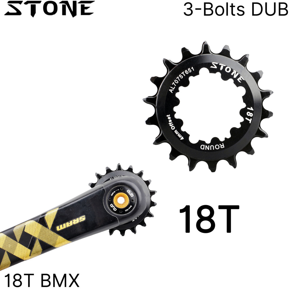 Stone Bike Chainring Direct Mount for Sram 3 pins bolts gxp 18t BMX Climbing MTB Bicycle Performance 18T Narrow Wide Tooth DUB