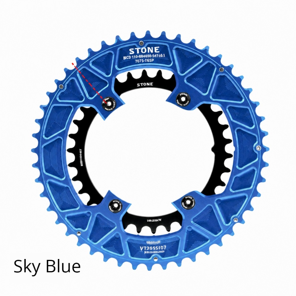 Stone 110bcd Round Double Chainring for Shimano 105 R7100 UT R8100 DA R9200 Di2 Road Bike 58 56 55 54 52 53 52 50 48 46 42 40 39 36 34 32T