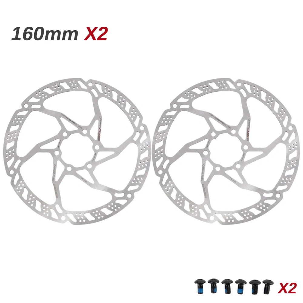 IIIPRO Bike Disc Brake Stainless Steel Rotor 160mm 180mm 203mm for MTB Road Bike Lightweight 6 Bolts G3 Brake Rotor Silver