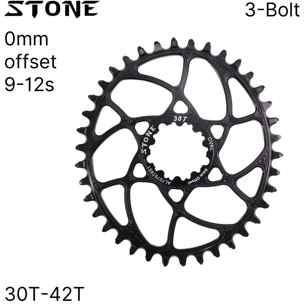 Stone Oval Chainring 3 pins bolts GXP BB30 0mm Offset XX1 Eagle X01 X7 X0 X9 S1400 30T 32 34 36 40 42T Bike Direct Mount Chainwheel for Sram