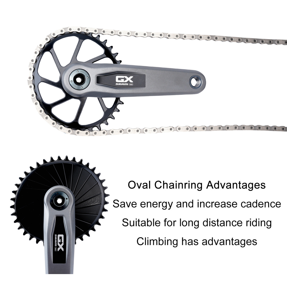 Stone Bike Chainring for AXS Flattop T-type Chain 12S 3mm Offset Direct Mount Oval for Sram X0 XX SL GX 26T To 40T Hollow Aero Style