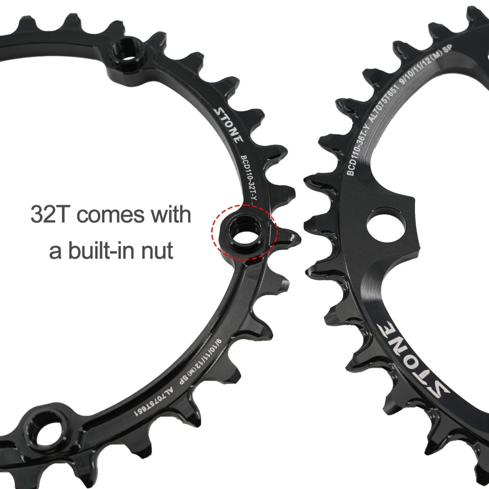 Stone Chainring Round 110BCD for Force Red Rival S350 S900 32 36 38 40 42 46 48 58 60T 62 64 66 68 70T Tooth Road Bike for Sram CX Gravel Quarq