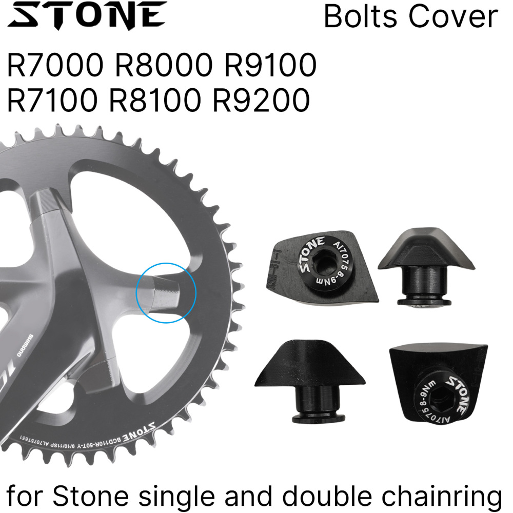 Stone AL7075 Chainring Cap for 105 R7100 R8100 R9200 R7000 R8000 R9100 5800 6800 9000 Road Bike Crank Cover Screws 1x and 2x Decor caps Repair Parts