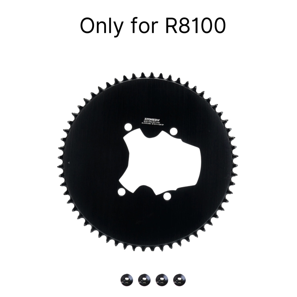 STONE 110BCD Aero Full-Cover Chainring for Shimano R7100 / R8100 / R9200 44 60T
