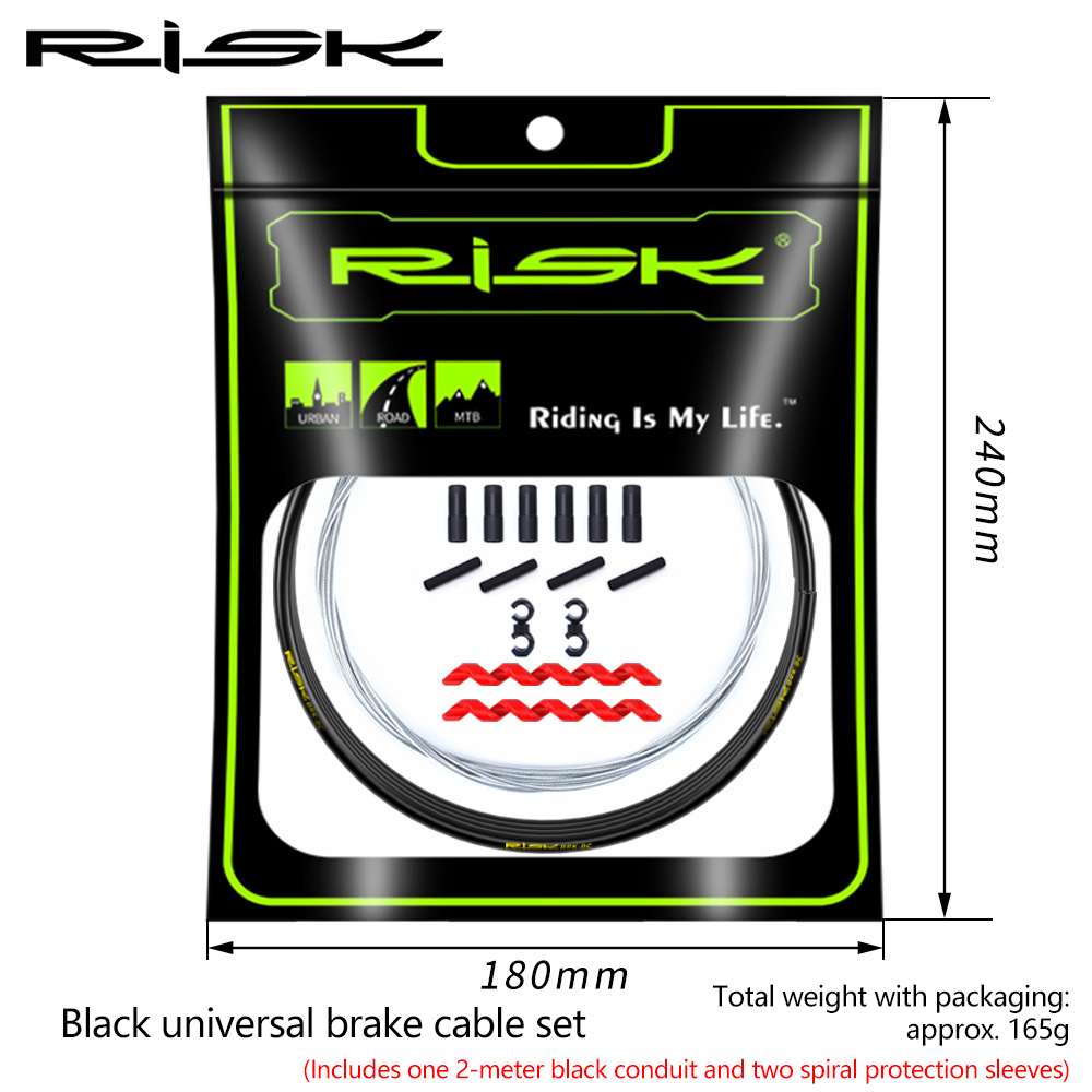 RISK Bicycle Cable Housing Kit - Includes Gear and Brake Inner Cable Cores Suitable for Mountain and Road Bikes