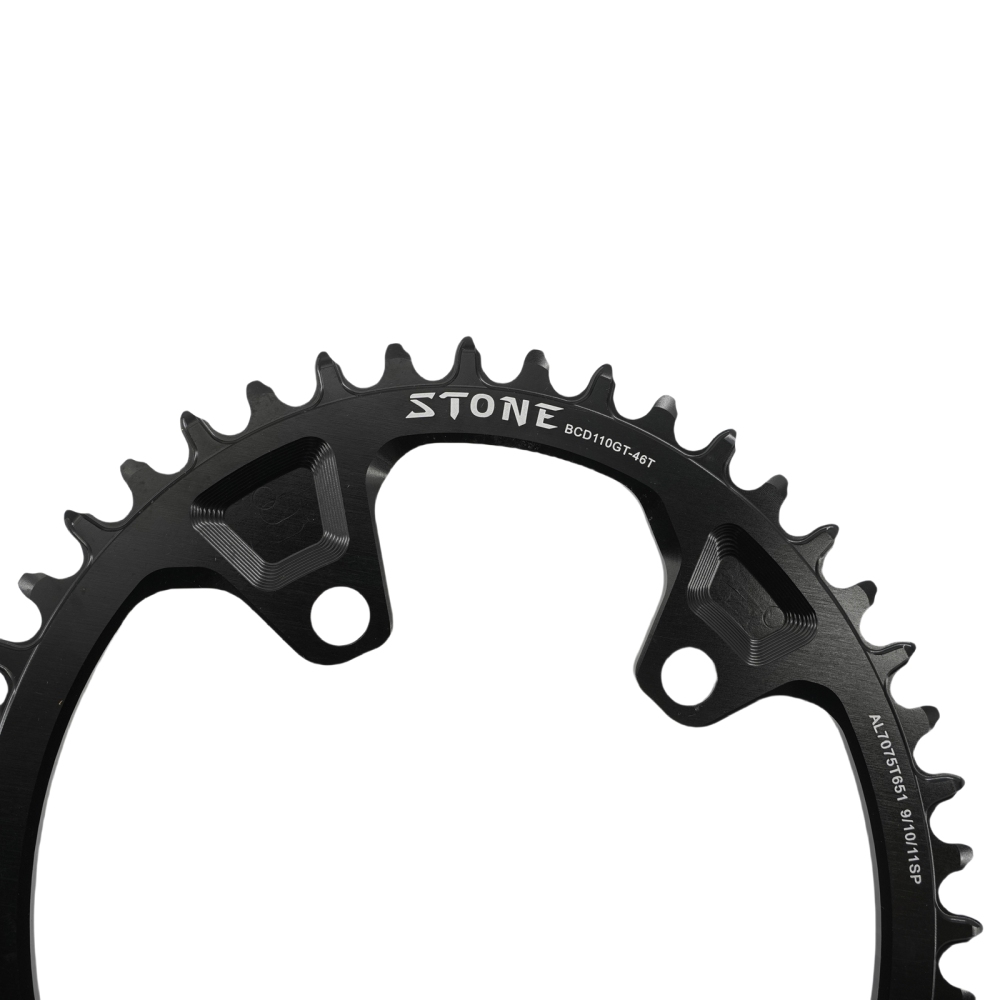 Stone Oval Bike Chainring 110BCD for Shimano Gravel GRX FC RX810 RX600 36T 38 40 42 46 58T 60T Narrow Wide Road Bike Chainwheel
