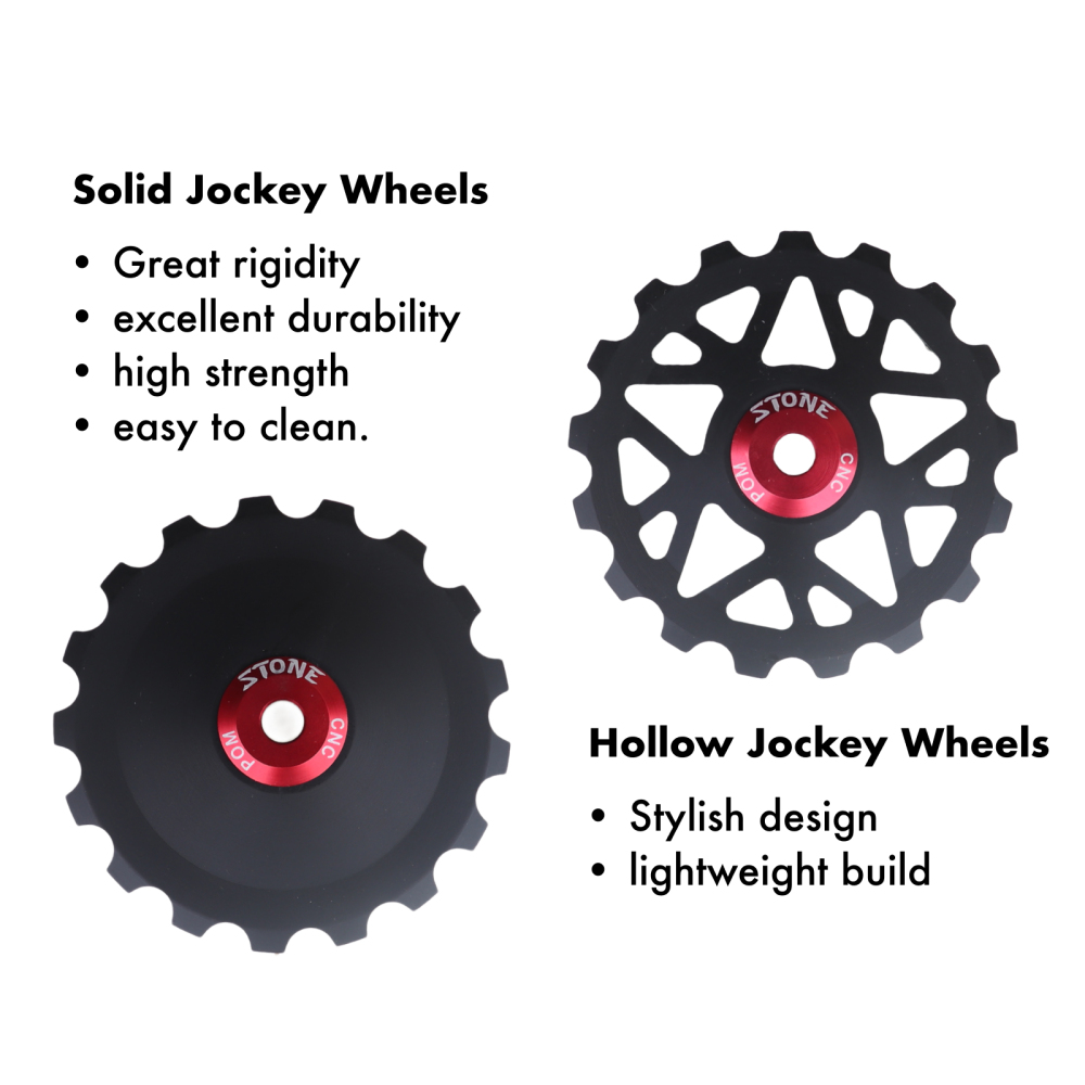 STONE Solid Pulley Wheel 11T 13T 15T 17T CNC POM Bearing Bicycle Rear Derailleur Jockey Wheel MTB Road Bike 8 9 10 11 12 Speed for Shimano Sram