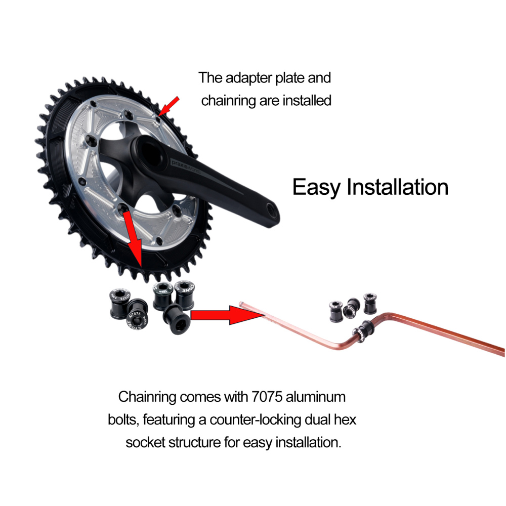 Stone 110bcd Round Chainring 4MM Offset Aero for Force Red Rival S350 S900 42t To 60t Road Bike for Sram Cx Gravel Quarq 5 Arms 12s 12 Speed