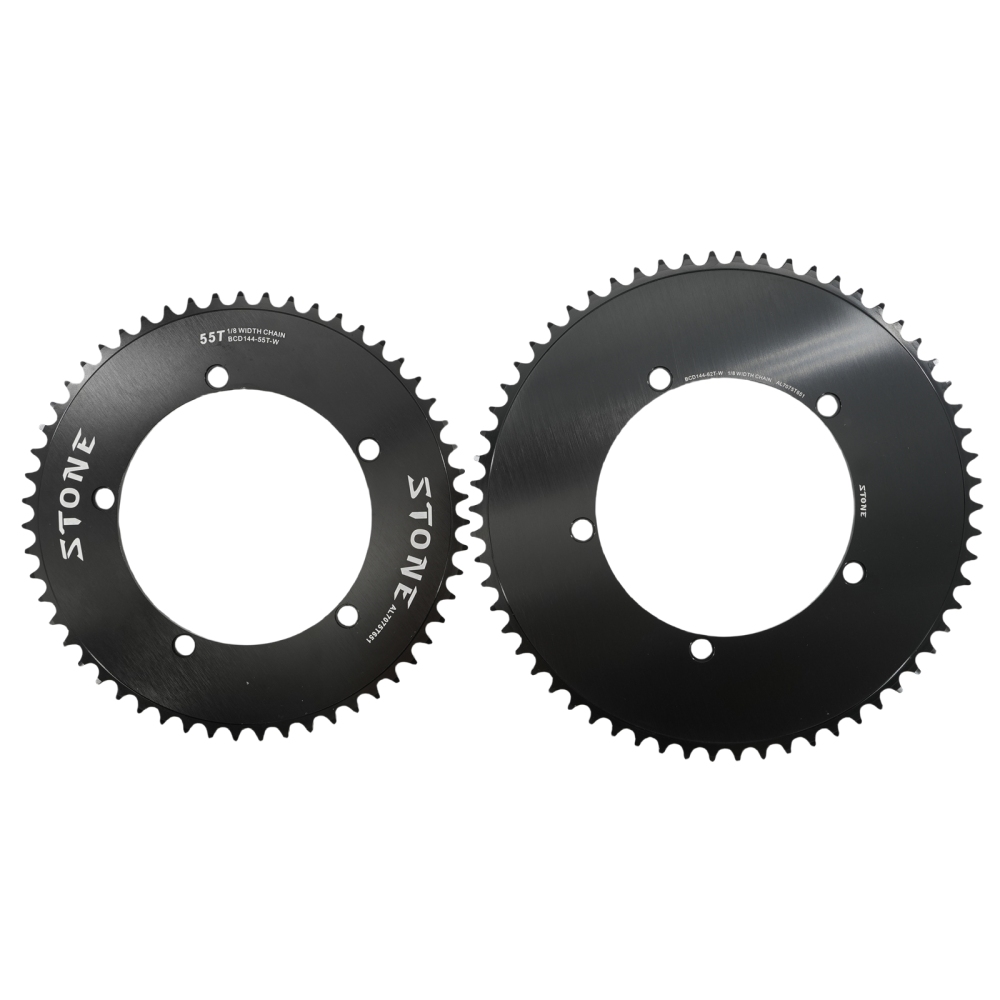 Stone 144 BCD Round Chainring for Fixie Fixed Gear Track Bike 42t to 70t 48 50 52 54 55 56 57 58 59 60 63 64 66 68 Single Speed Chainwheel 144bcd
