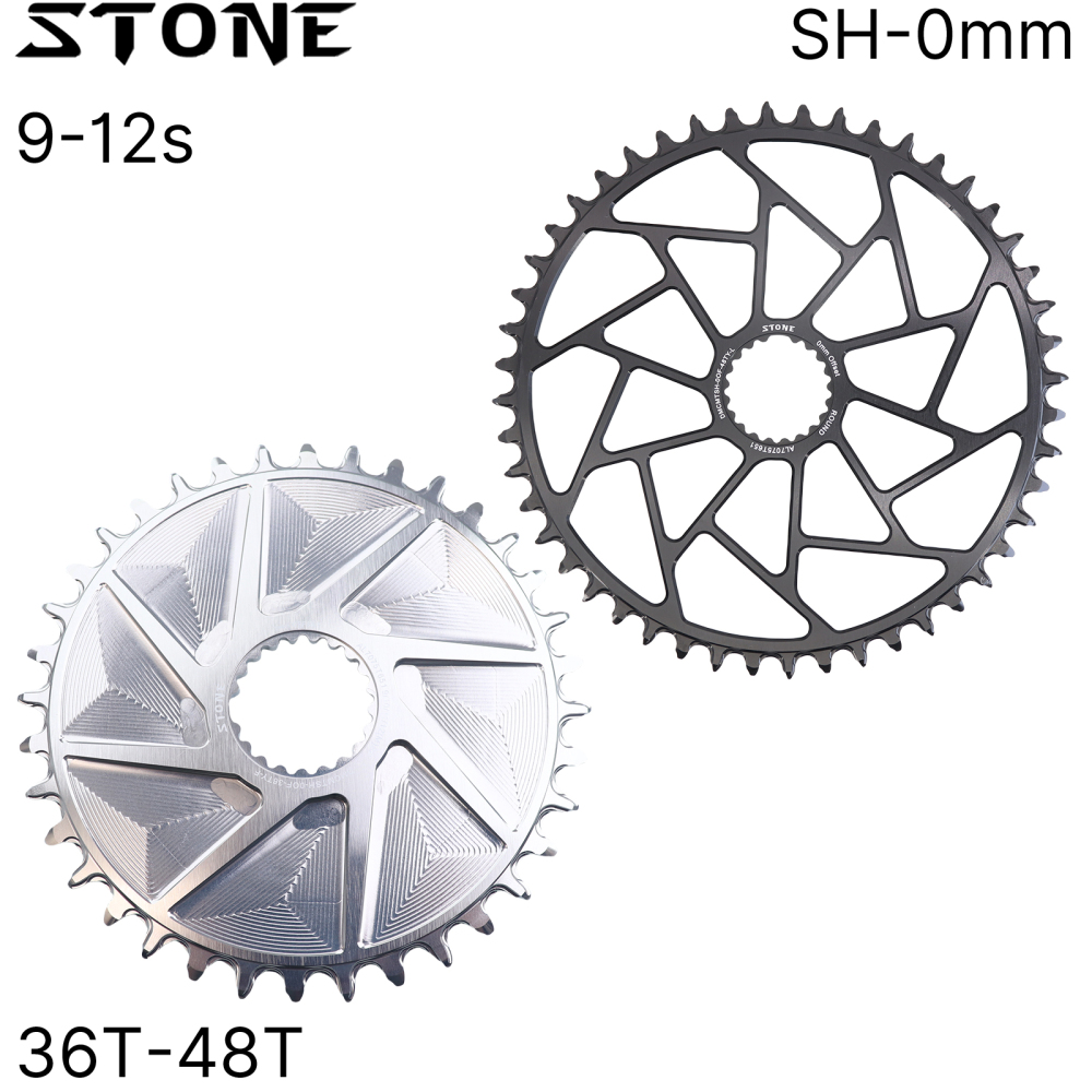 Stone Chainring For 12s Shimano M9100 M8100 M7100 M6100 Round 36T to 48T 12 Speed 0MM Offset Direct Mount MT900 8100 7100 6100 M9200 M9220