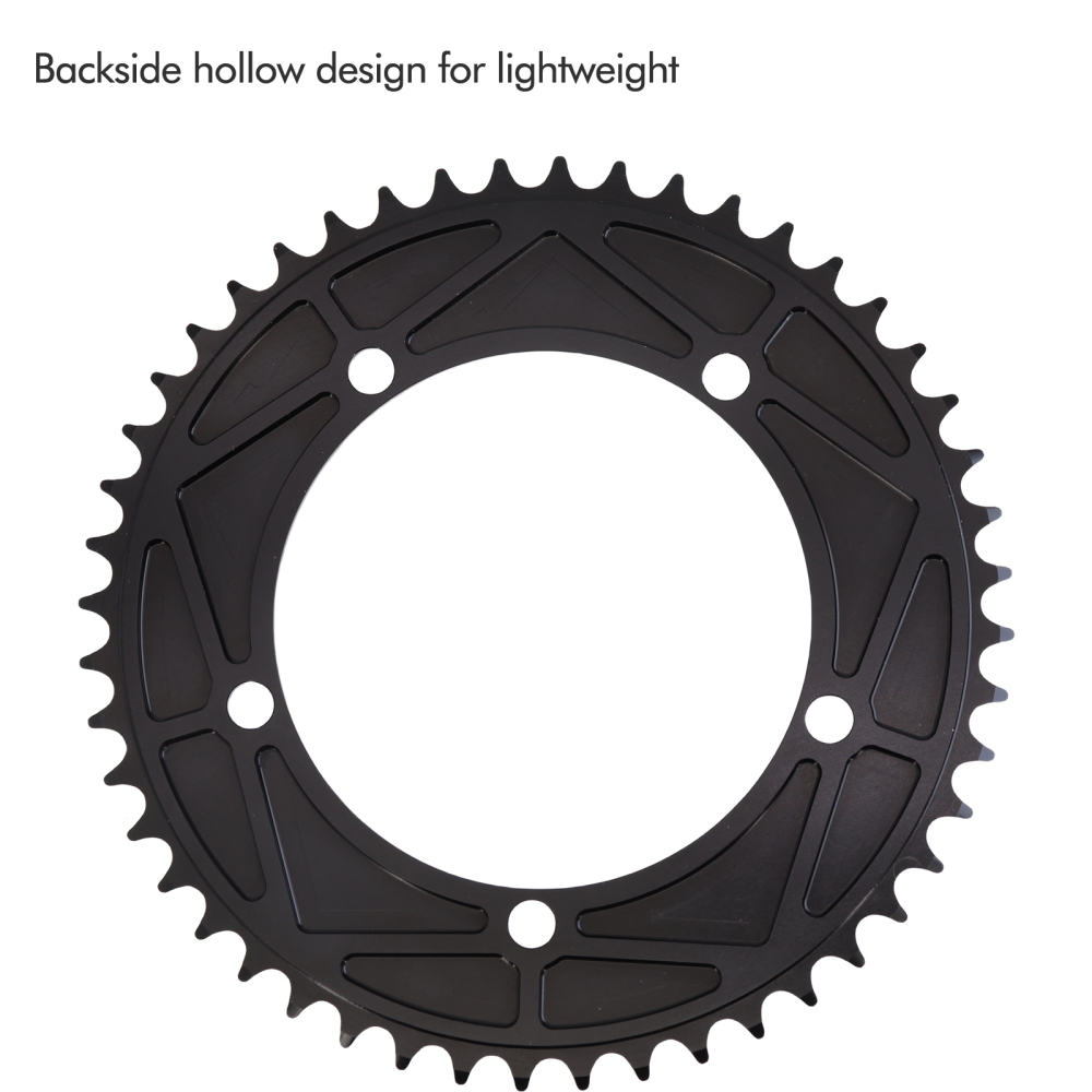 Stone 130 BCD Chainring for Single Speed Fixed Gear Fixie Track Bike Round 42T-60T Chainwheel 1/2" x 1/8" Chain