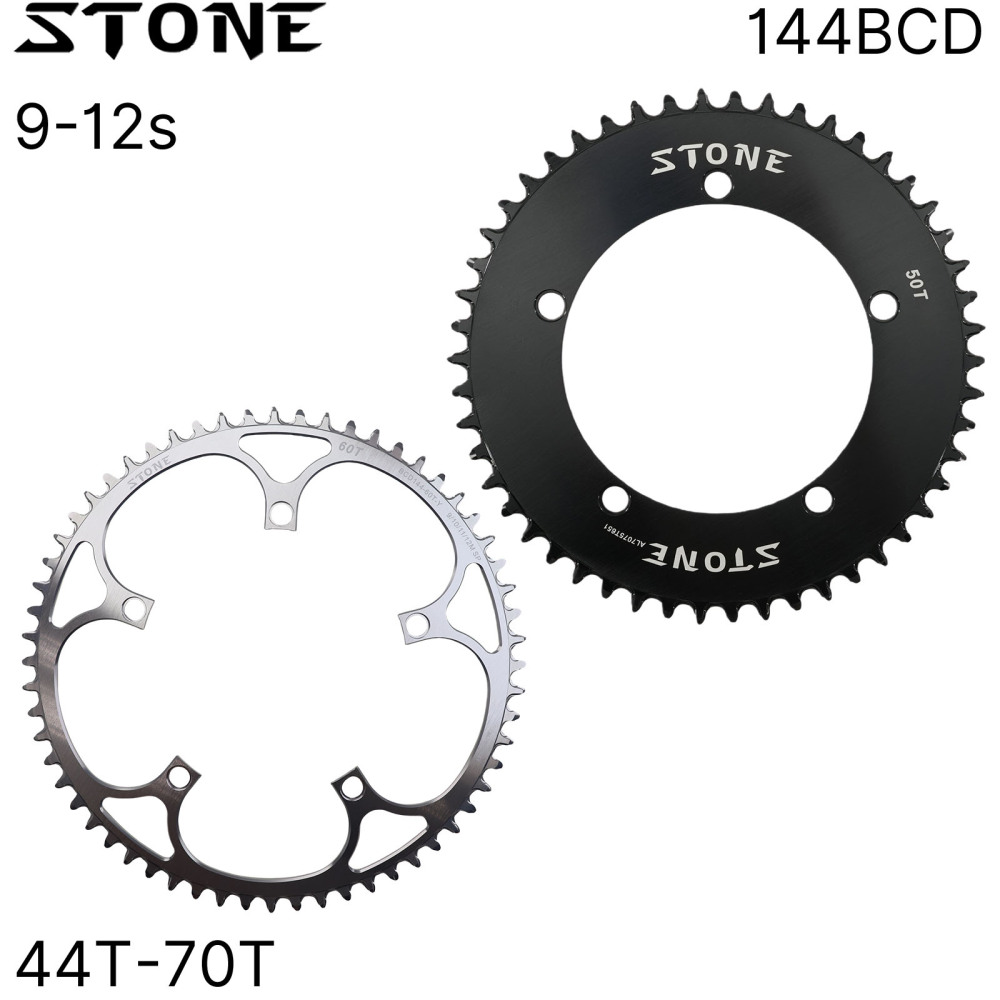 Stone 144BCD Chainring Track Bike Fixie Fixed Gear Narrow Wide Tooth 44 46 48 50 52 54 55 56 58T 60T 62 64 66 68 70T ChainWheel Round 9 10 11 12s speed