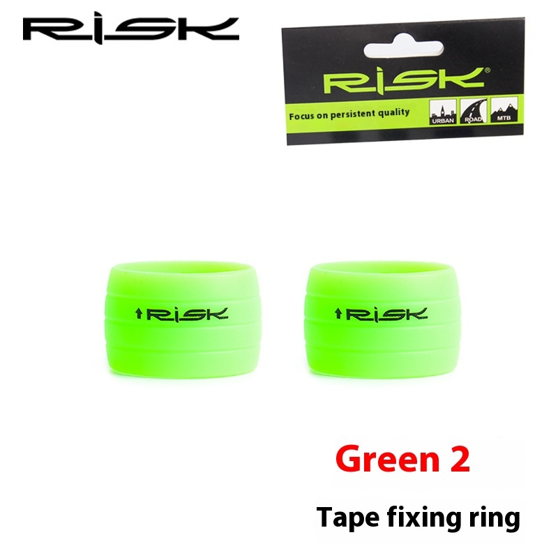 RISK bicycle handlebar tape with fixing ring, suitable for road bikes, fixed with silicone anti-slip wrap for fixed-gear bikes.
