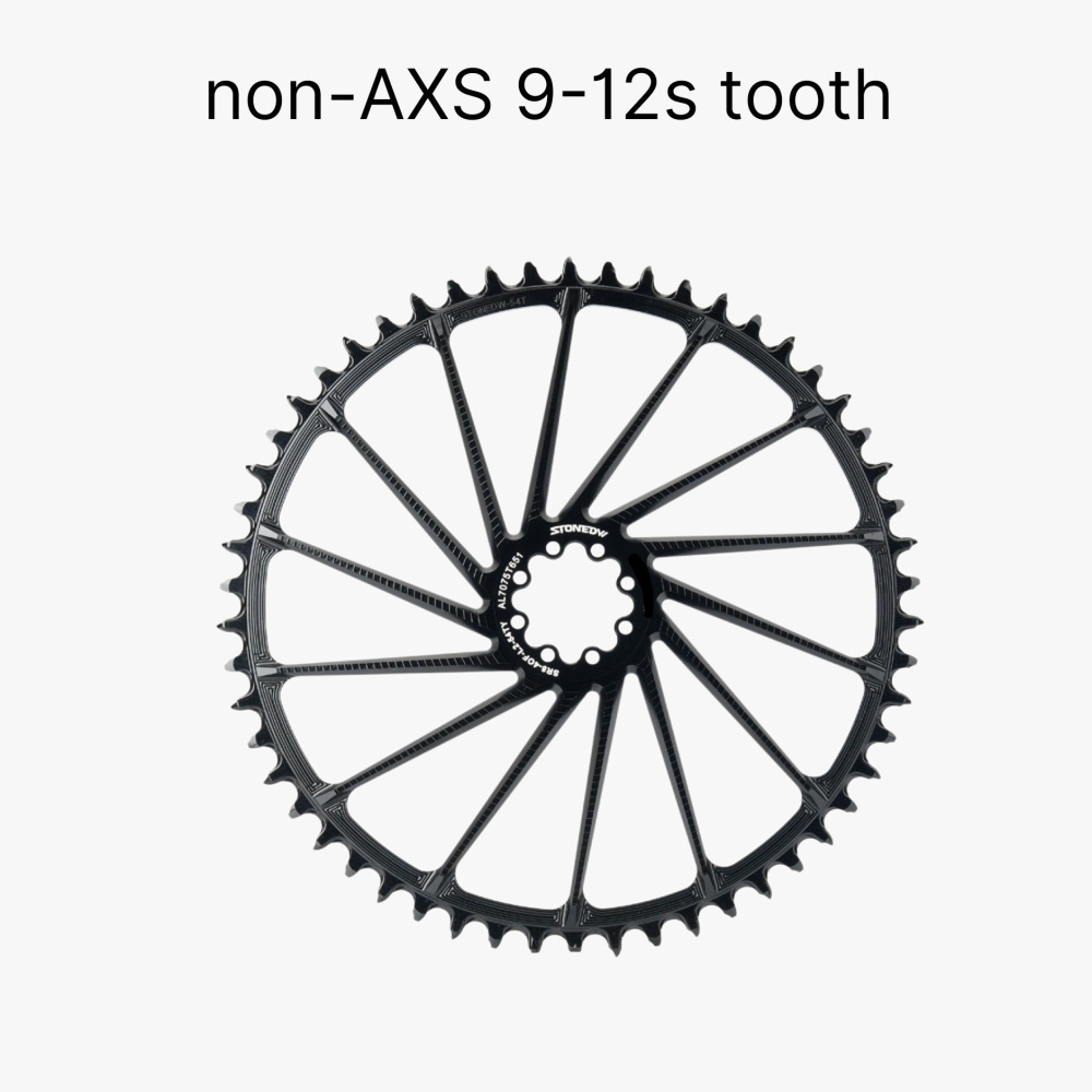 STONE SRAM 8-Bolt Direct Mount Round Narrow Wide Chainring 38T–58T, 4mm Offset, AXS / Non-AXS Tooth Profile flattop
