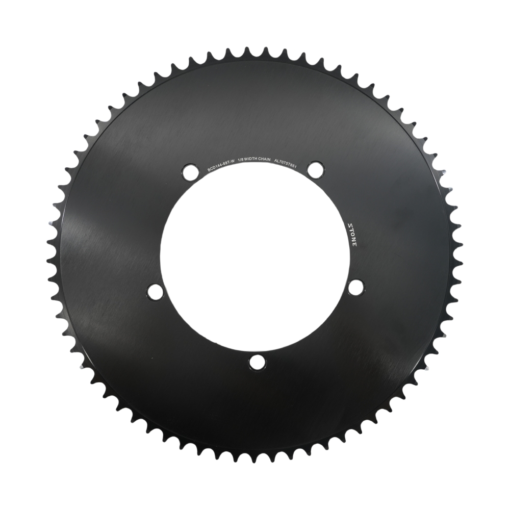 Stone 144 BCD Round Chainring for Fixie Fixed Gear Track Bike 42t to 70t 48 50 52 54 55 56 57 58 59 60 63 64 66 68 Single Speed Chainwheel 144bcd