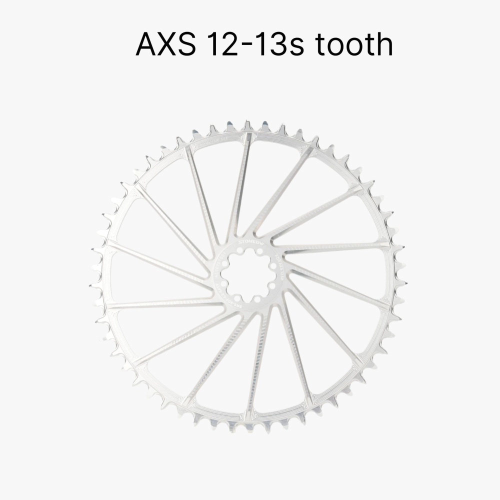 STONE SRAM 8-Bolt Direct Mount Round Narrow Wide Chainring 38T–58T, 4mm Offset, AXS / Non-AXS Tooth Profile flattop