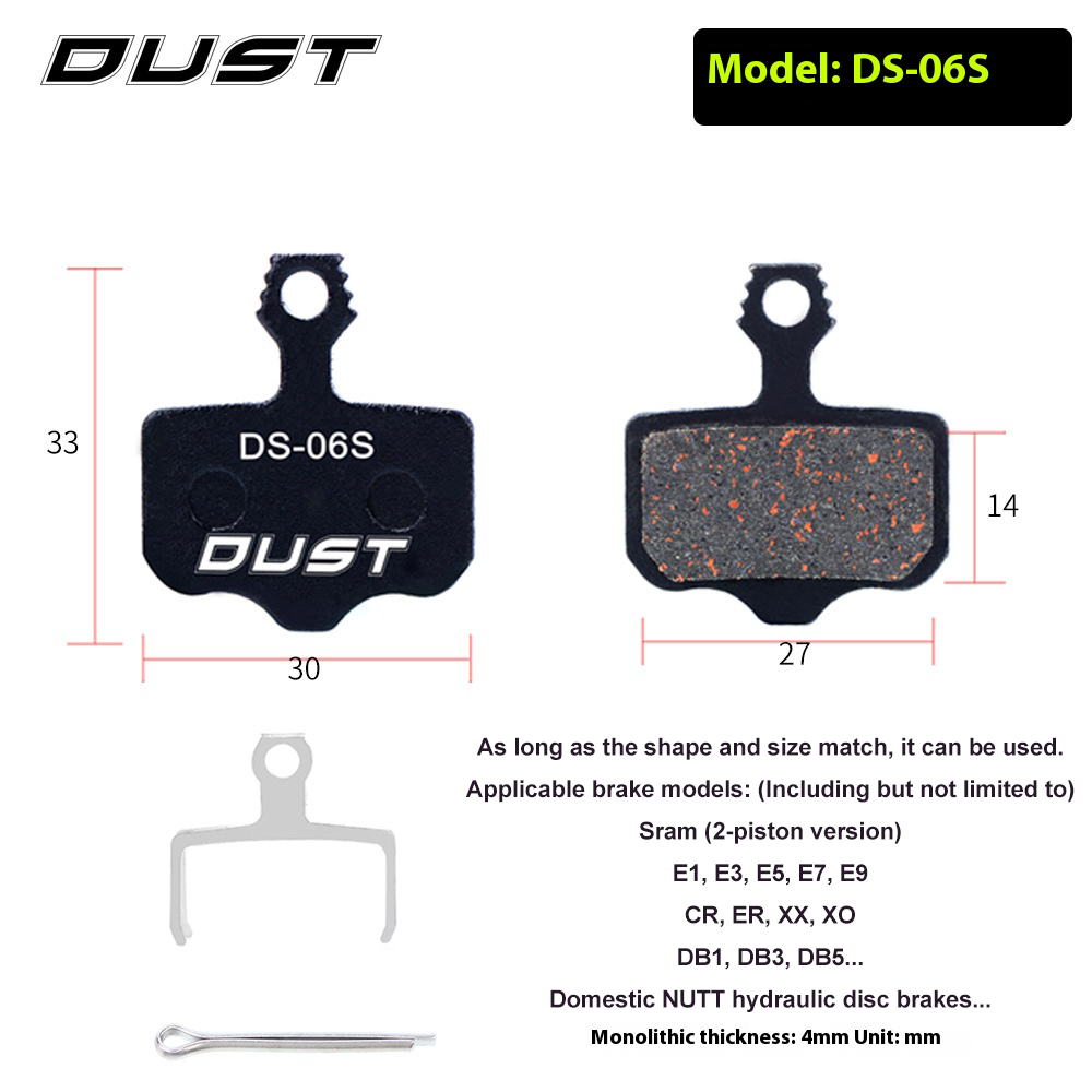 Risk DUST Mountain Bike Disc Brake Pads Resin Semi-Metallic for M446 E3 M355 Brake Lining