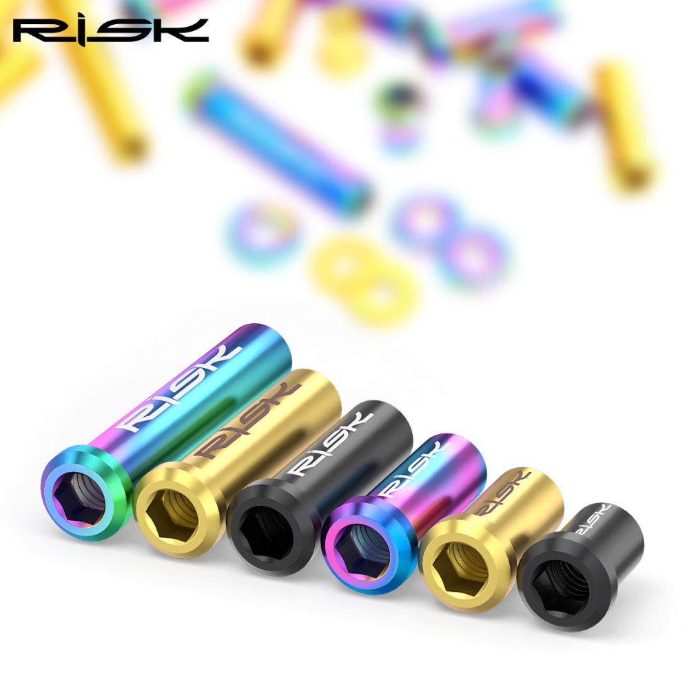 RISK Titanium Alloy Road Bike C-Brake Caliper Nut Brake Pivot Fixing Screw Washer UT6800 DA
