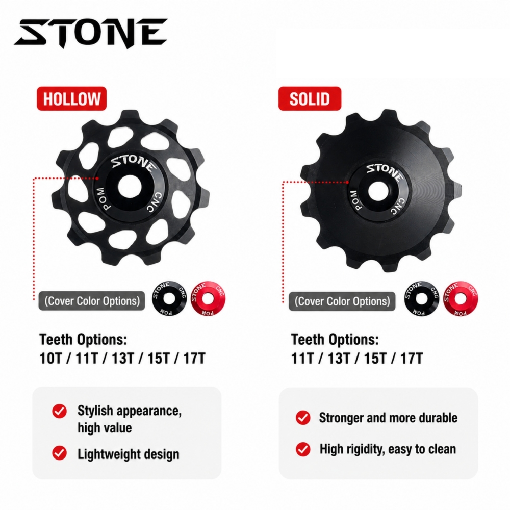 Stone 12s Pulley Wheel Guide Roller Jockey 10t 11t 13t 15t 17t Bearing Road MTB Bike Rear Derailleur for Shimano for Sram Hollow Aero