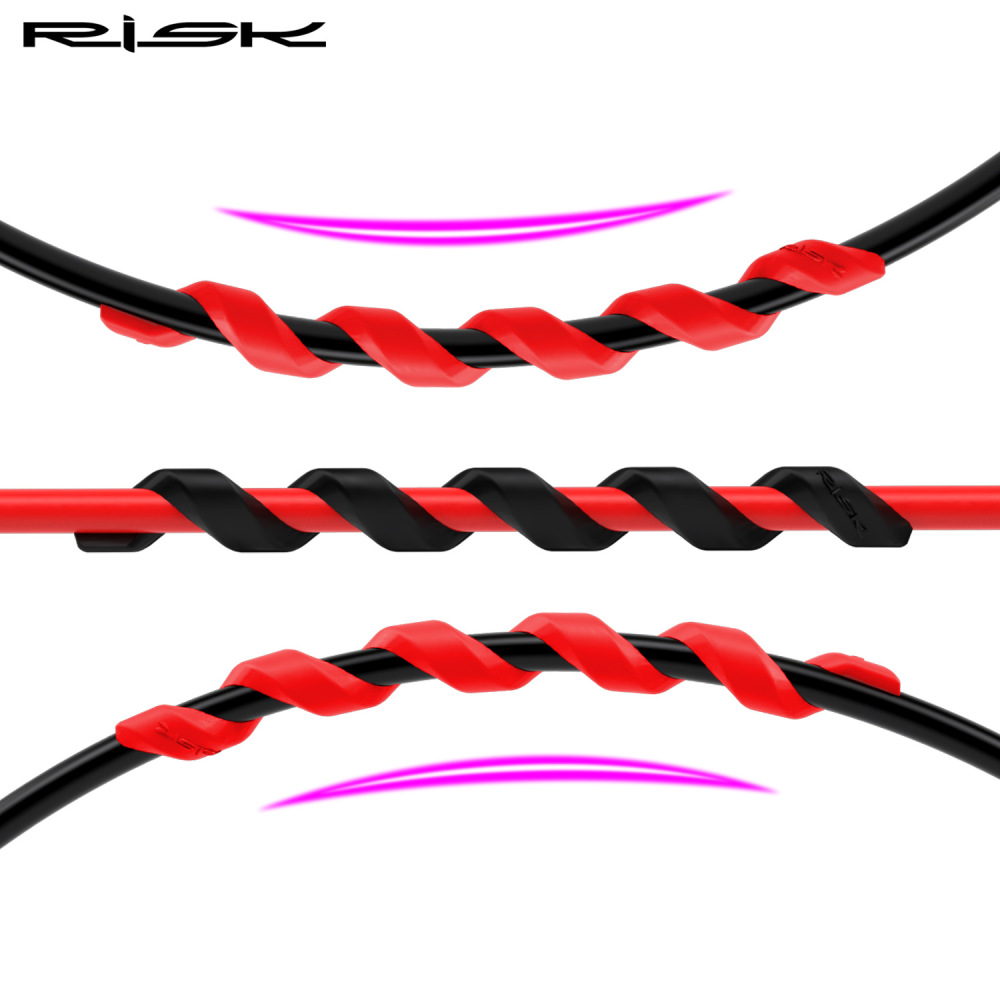 RISK Mountain/Road Bike Frame Protection Sleeve Open Spiral Cable Sleeve Anti-scratch Accessories