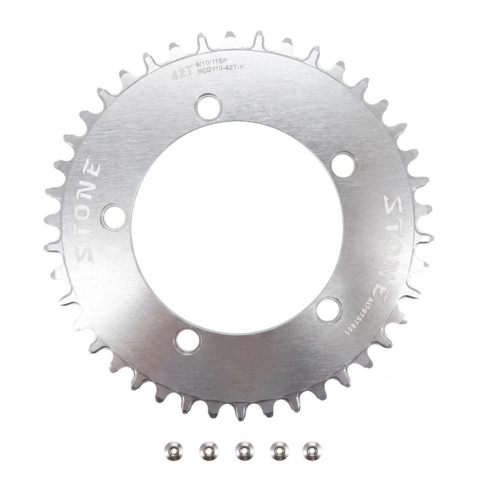 STONE Round Chainring 110 BCD for SRAM Force Red Rival S350 S900 5-Arm Narrow Wide 1x Road Gravel CX Bike Chainring 32T-70T Hollow AERO