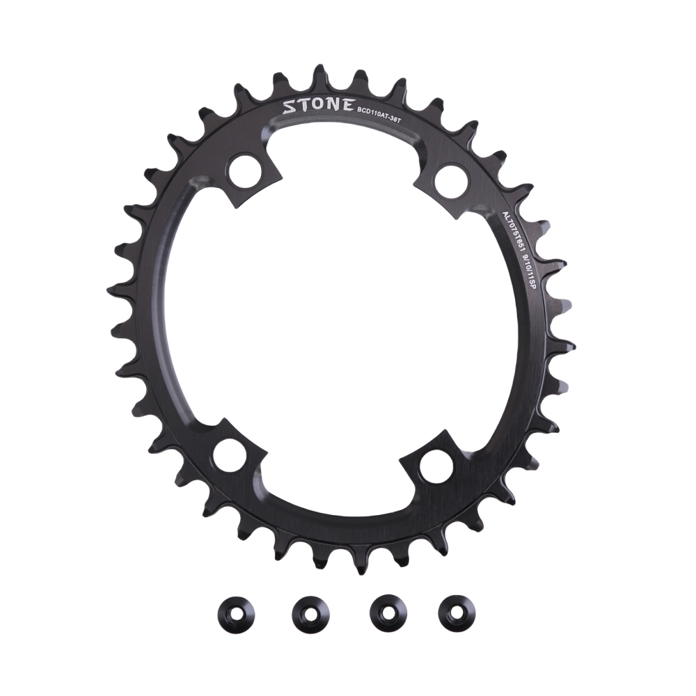 Stone Oval Chainring 110BCD for Apex Sram 4 Bolts 36 38 42T 44 46T 48 50T 54 56 58T 60 Road Bike MTB 9 10 11 12s 12 Speed