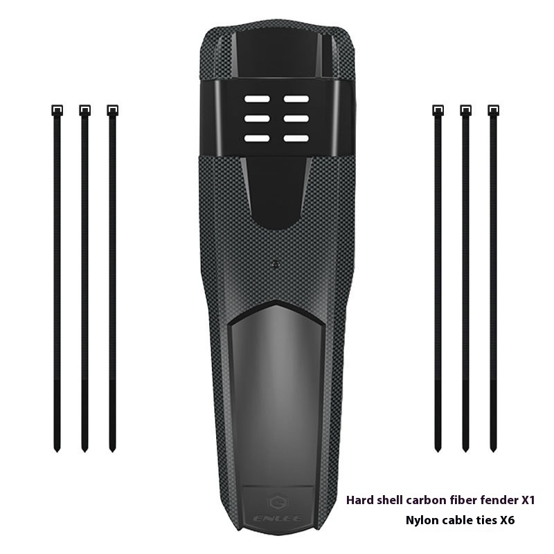 ENLEE Bicycle Hard Shell Mudguard Universal Carbon Fiber Pattern Rain Guard for Mountain Bikes