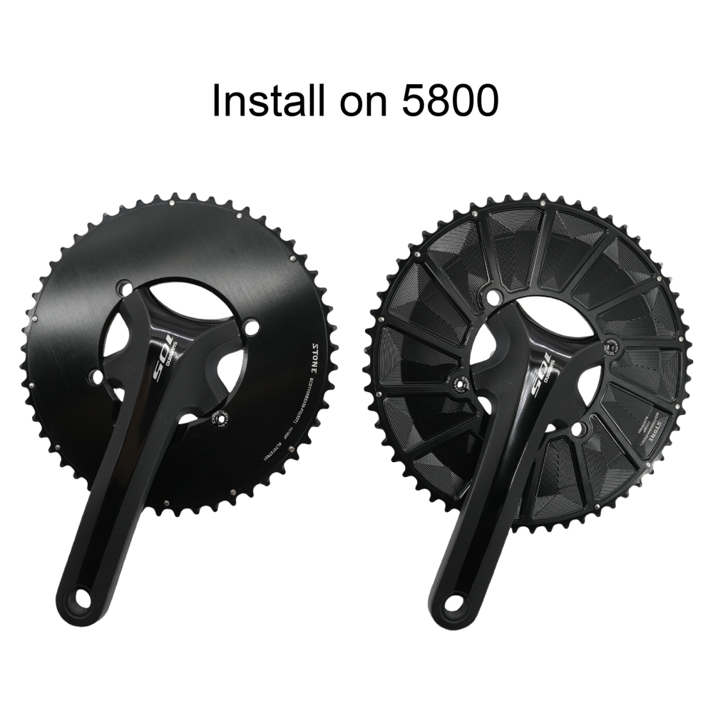 Stone 110bcd Double Chainring aero style for Shimano 105 5800 6800 9000 4 Bolt Road Bike 52 36T 53 39T 54 40T 46 32T 55T 56T 58T 44T