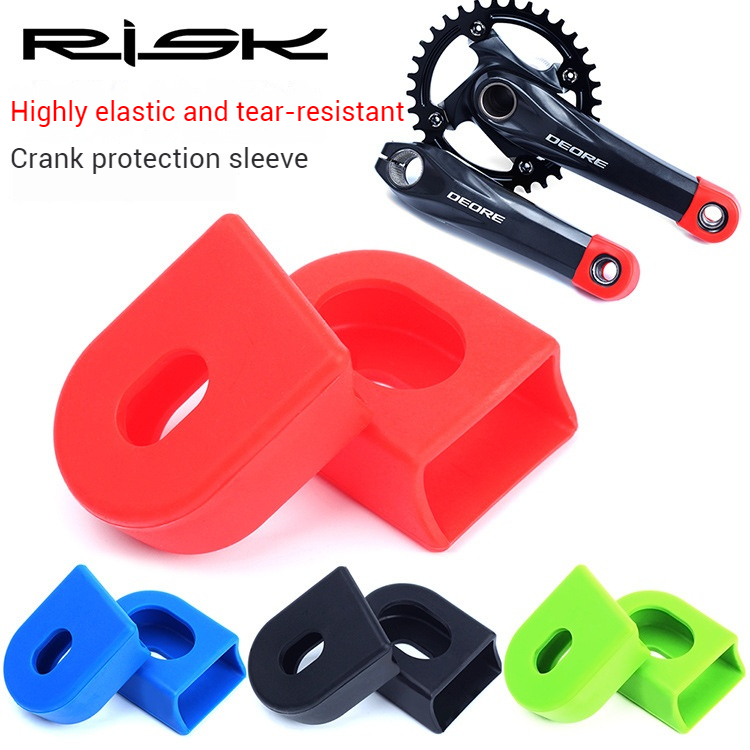 RISK Chainring Crank Protector Mountain/Road Bike Pedal Axle Silicone Protective Cover Anti-scratch Waterproof