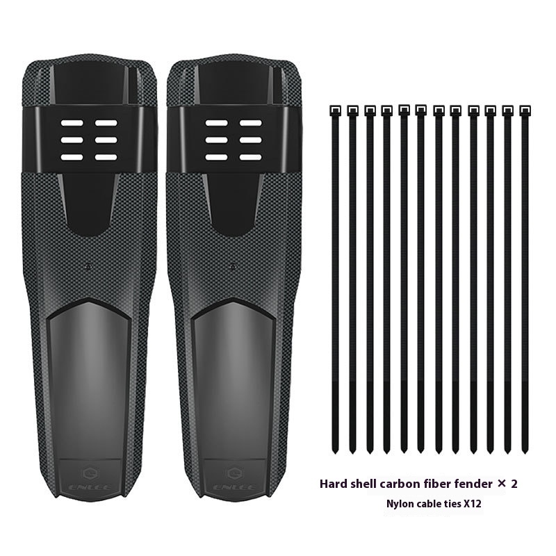 ENLEE Bicycle Hard Shell Mudguard Universal Carbon Fiber Pattern Rain Guard for Mountain Bikes