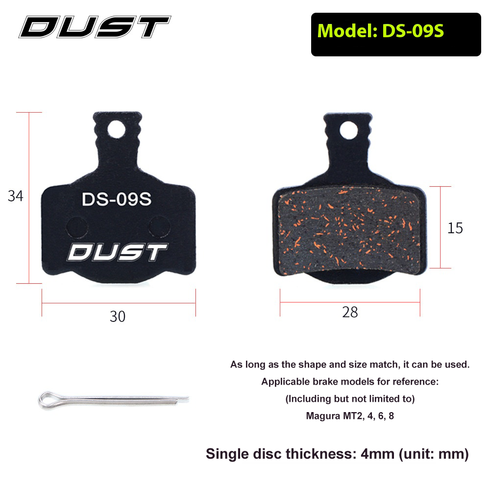 Risk DUST Mountain Bike Disc Brake Pads Resin Semi-Metallic for M446 E3 M355 Brake Lining