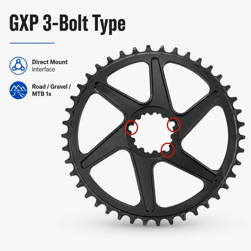 Deckas Chainring for Gravel Rival GXP Force 11 22 Direct Mount DM Chainring hollow tooth plate for Sram road bike 40 42 44 46